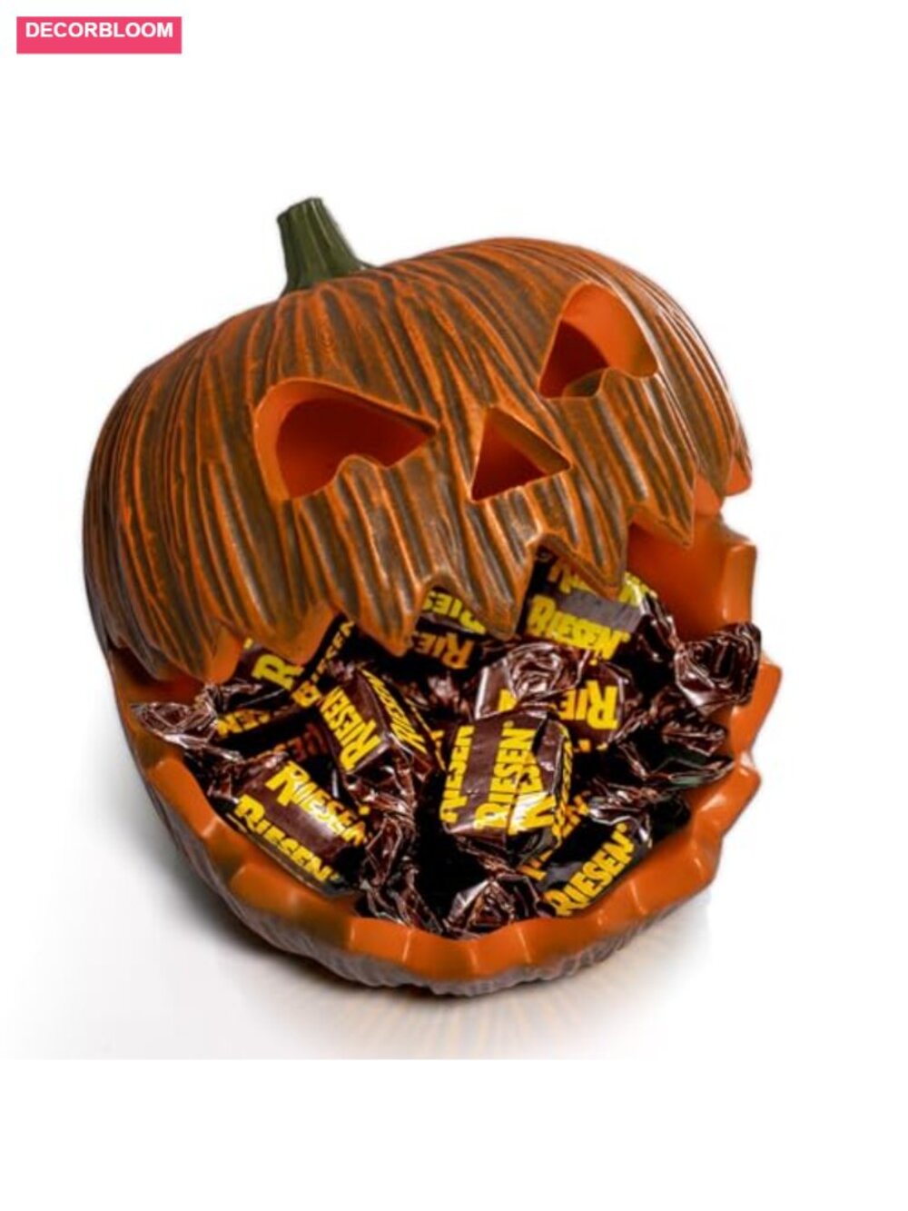 Pumpkin Candy Bowl Halloween Resin Dish Jack O Lantern Decor